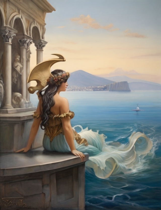 The Li Galli islands seen from the Sorrento Coast, legendary home of the Sirens
